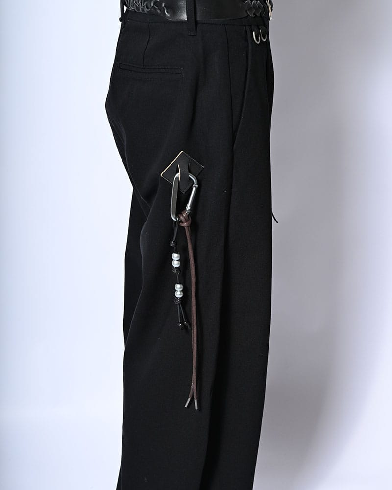KOOI  HOLDER CURVE PANTS -BLACK- BLACK 1