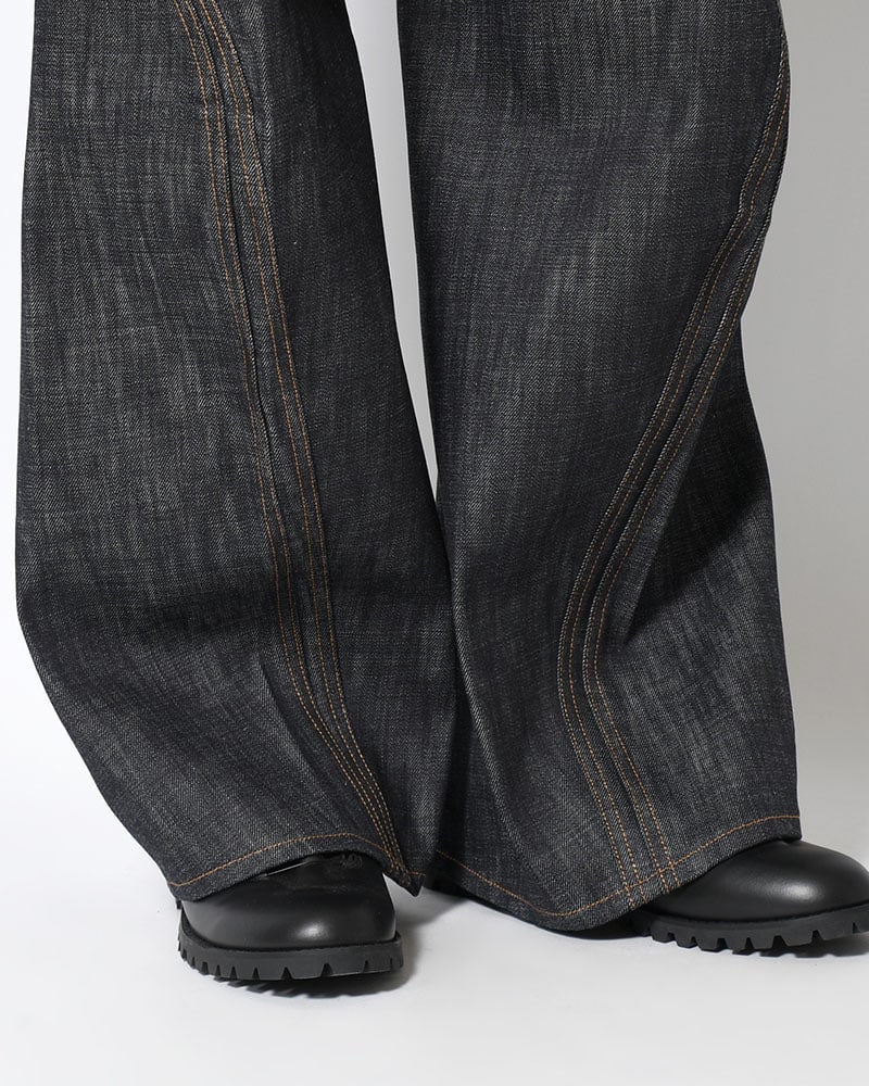 NVRFRGT  3D TWISTED WIDE LEG JEANS -RAW INDIGO- RAW INDIGO 1
