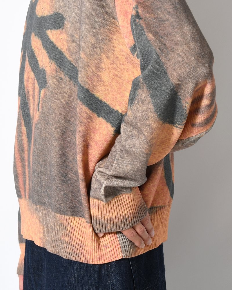 Perks And Mini  GETTING OVER PRINTED KNIT CREWNECK -MULTI- MULTI L