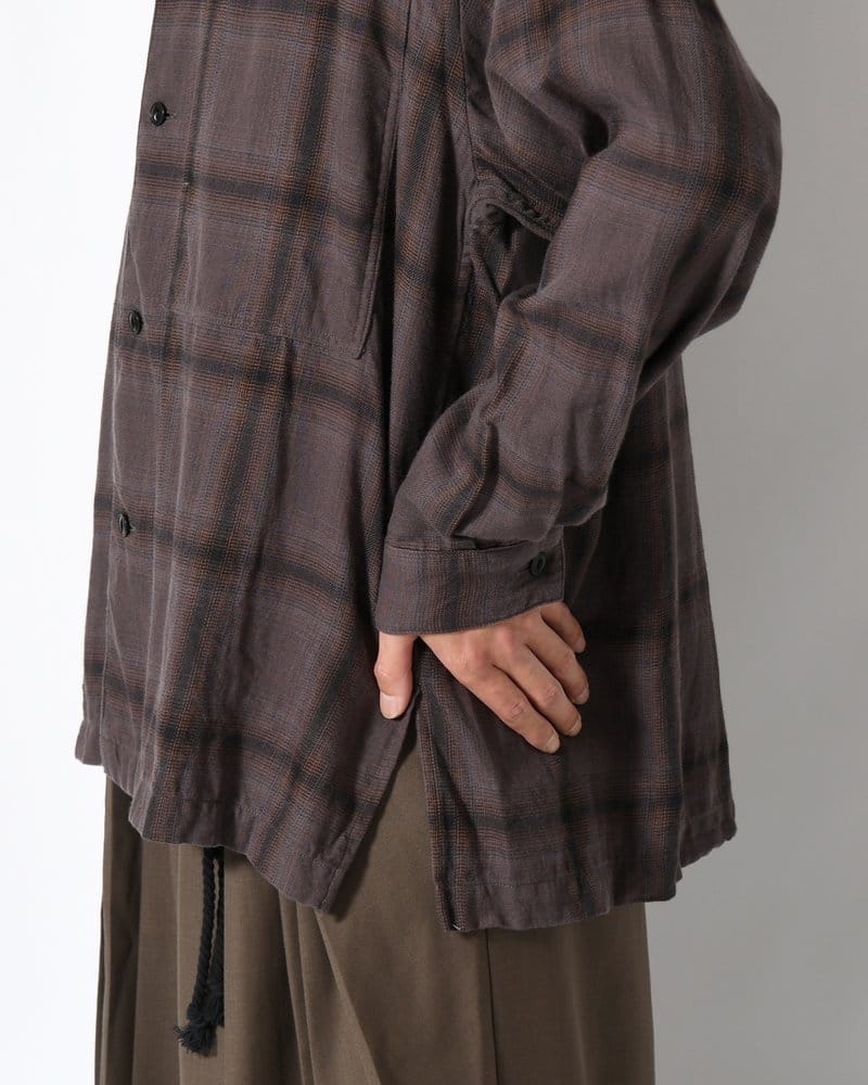 ANEI  IMI SHIRT PLAID -CHARCOAL PLAID- CHARCOAL PLAID 2