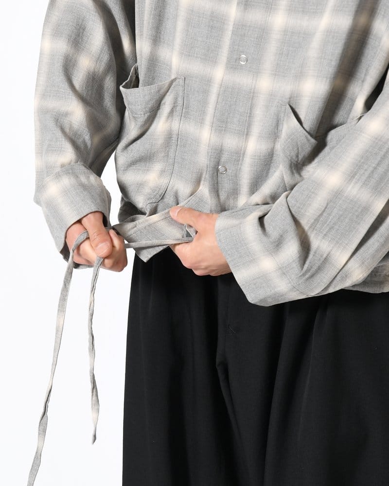 ANEI  F.E CARDIGAN PLAID -H.GREY PLAID- H.GREY PLAID 2