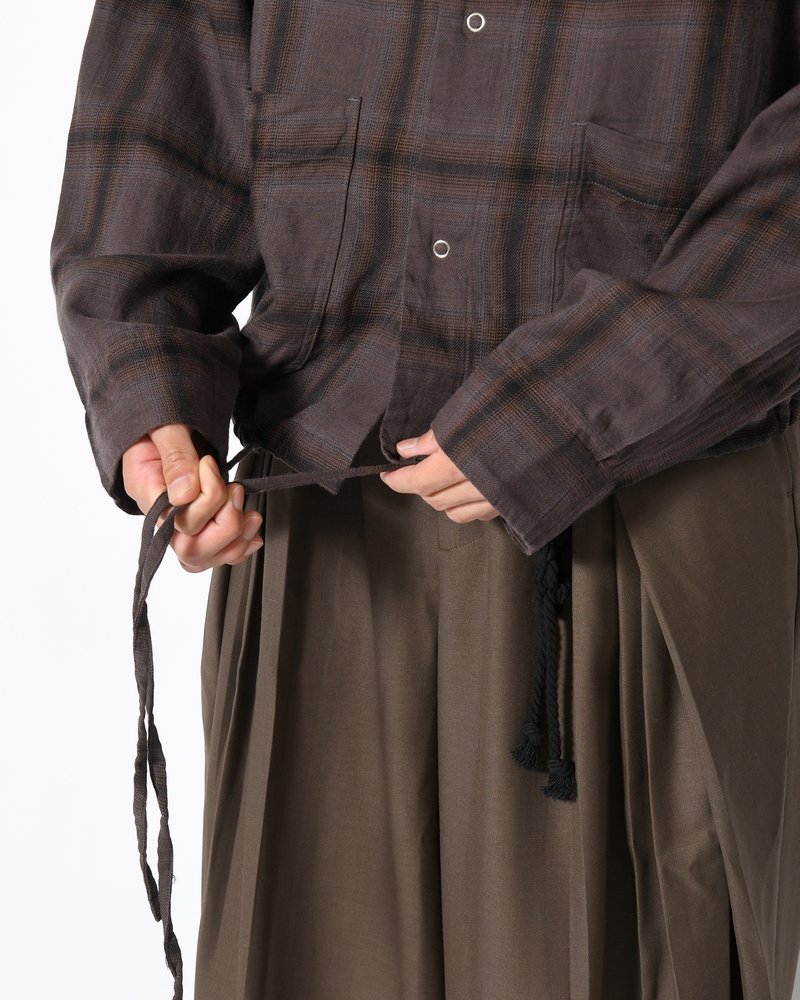 ANEI  F.E CARDIGAN PLAID -CHARCOAL PLAID- CHARCOAL PLAID 2
