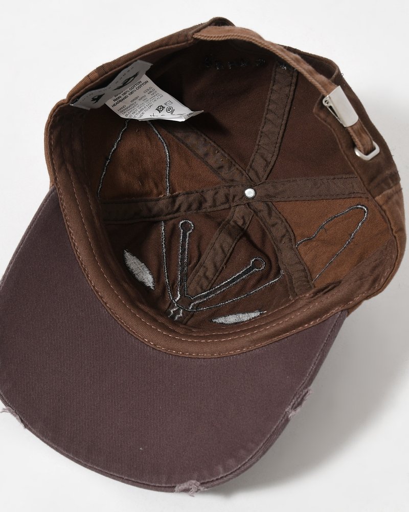 Perks And Mini  ALIEN BUTTERFLY TONAL BASEBALL CAP -BROWN- BROWN ONE SIZE
