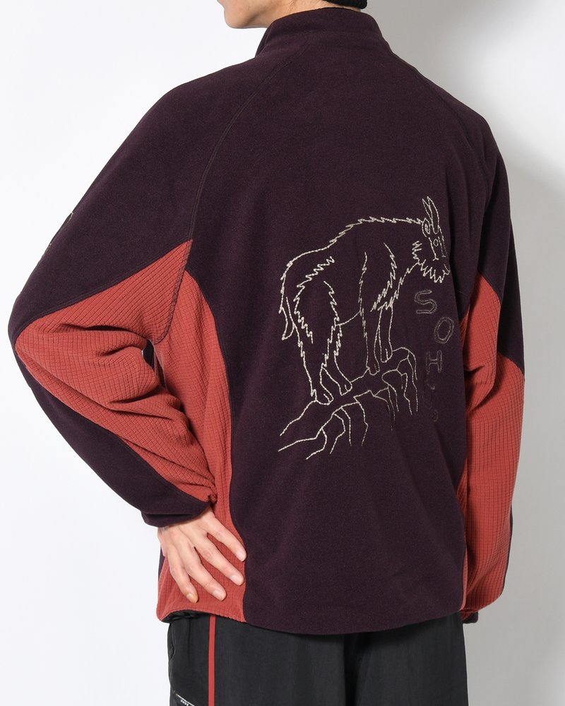 SOMEWHERE OUTSIDE HIKING COMPANY  MOUNTAIN GOAT POLARTEC FLEECE JACKET -D/PURPLE- D/PURPLE L