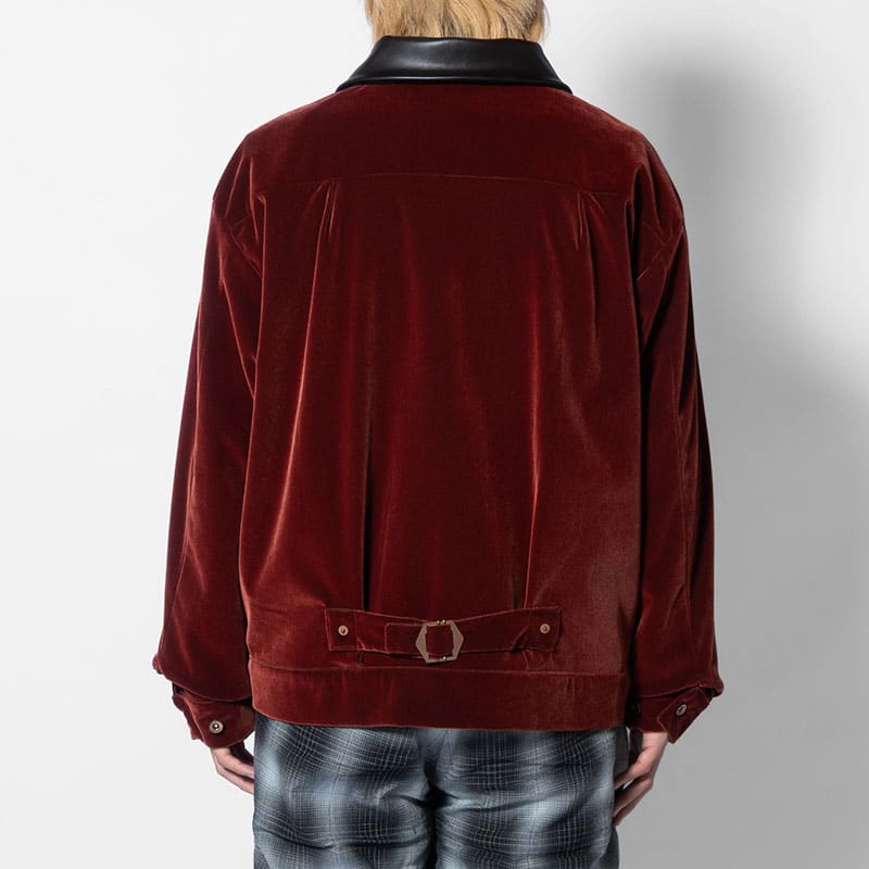 KOOI  VELVETEEN MINIMAL JACKET RED 1