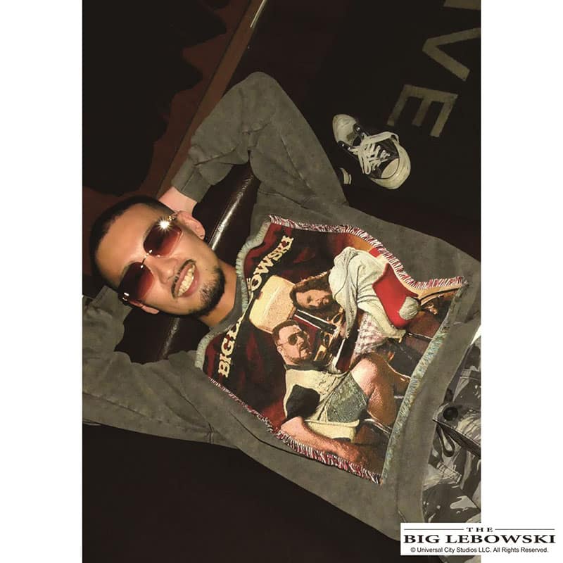 Pretense×THE BIG LEBOWSKI  Bowling Tapestry Sweatshirt -BLACK- BLACK M