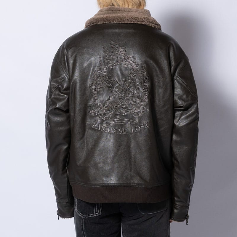 HIGH-GATE  REVERSIBLE FAKE MOUTON CHARCOAL 1