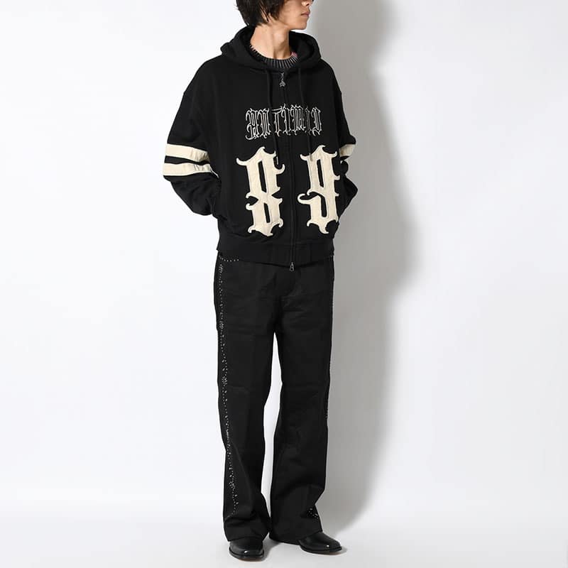 ANTIMID  89 ZIP HOODIE BLACK M