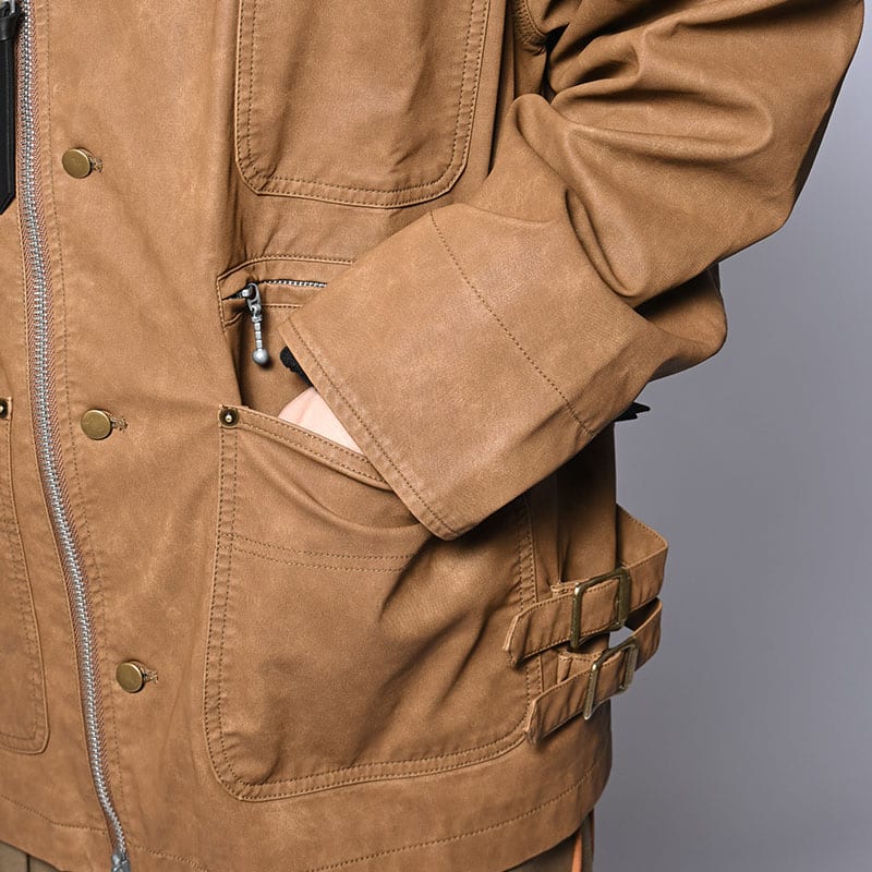 KOOI  FADE WORK JACKET CAMEL 1