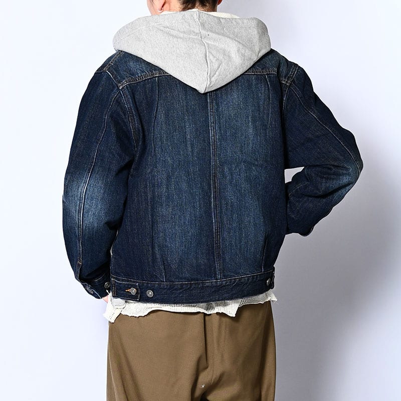 KOOI  CARDIGAN ZIP DENIM JACKET INDIGO 1