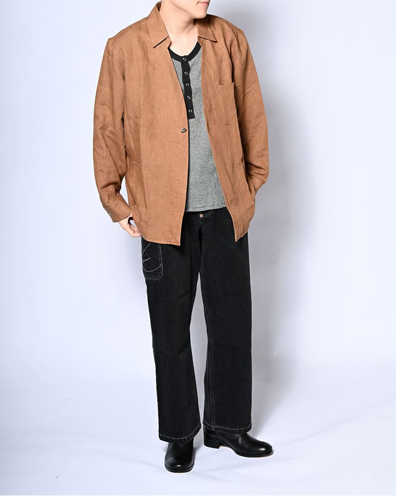 Robert P. Miller×KOOI  STITCH PANEL RIBBED TANKTOP -GRAY- GRAY 1