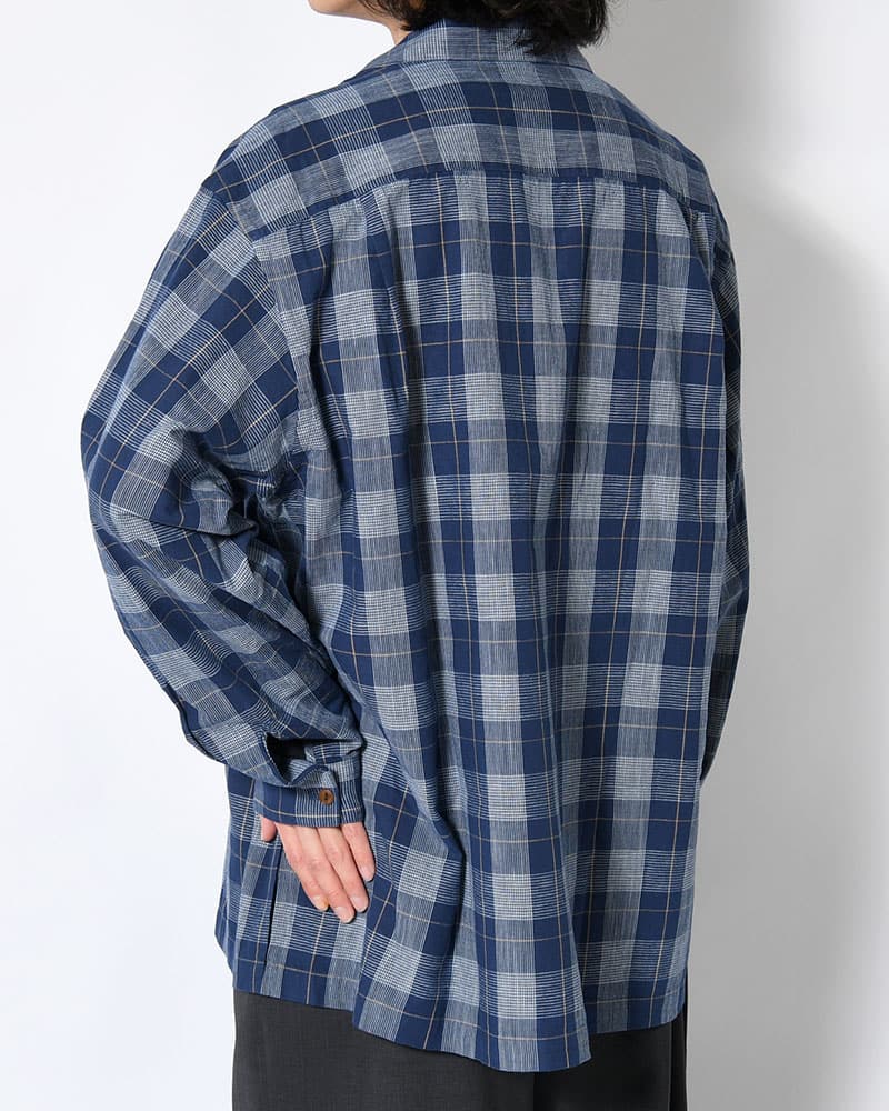 ANEI  IMI SHIRT PLAID -INDIGO PLAID- INDIGO PLAID 2