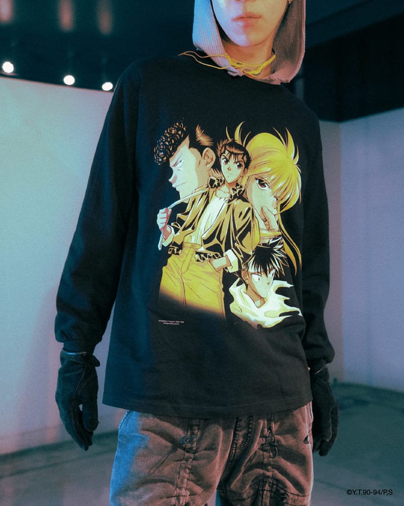 F-LAGSTUF-F×幽遊白書  "MULTI" LS TEE(x幽遊白書) -BLACK- BLACK M