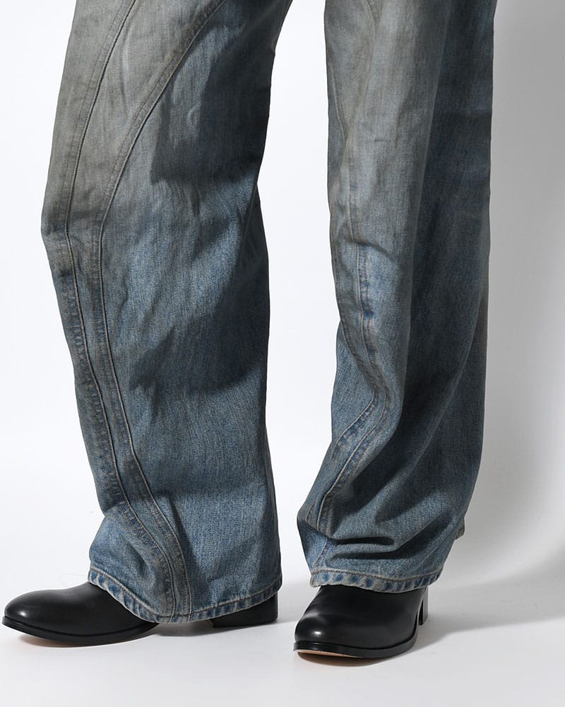 NVRFRGT  3D TWISTED JEANS 3.0 -DIRTY FADED INDIGO- DIRTY FADED INDIGO 1