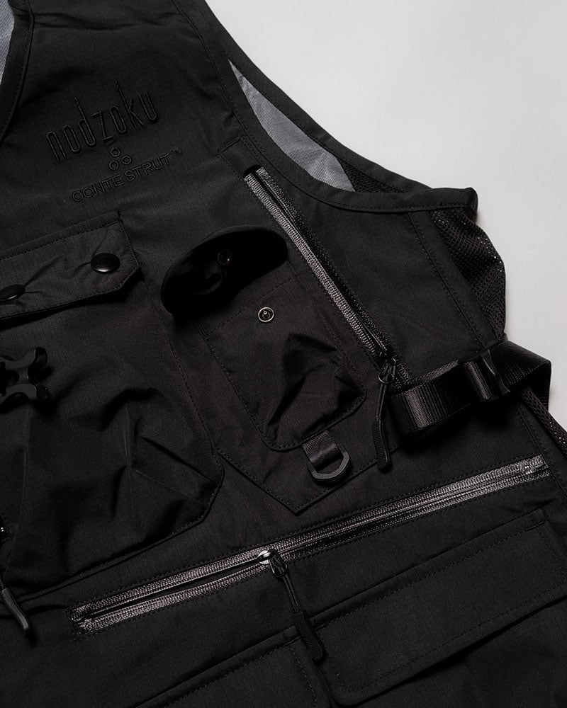 NODZOKU×CONTE STRUT  TACTICAL VEST -BLACK- BLACK M