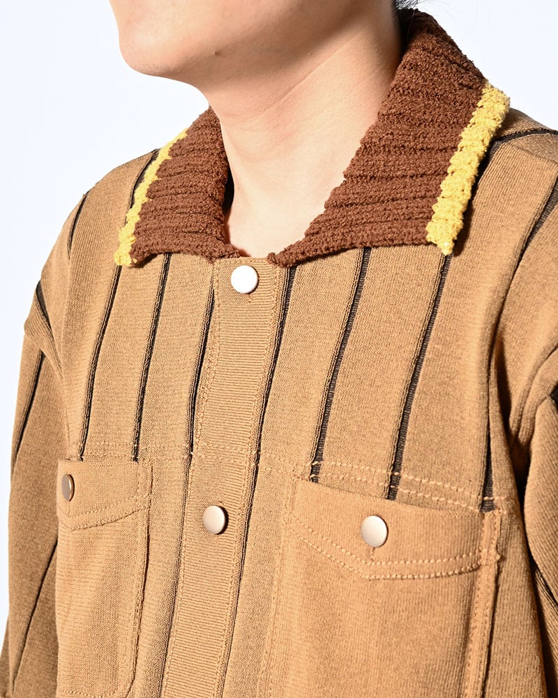 KOOI  CLASSIC RIB KNIT SHIRT -BEIGE- BEIGE 1