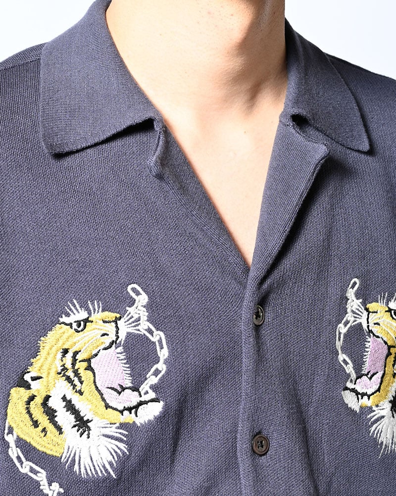 HIGH-GATE  SUKA KNIT SHIRT -BLUE- BLUE 1