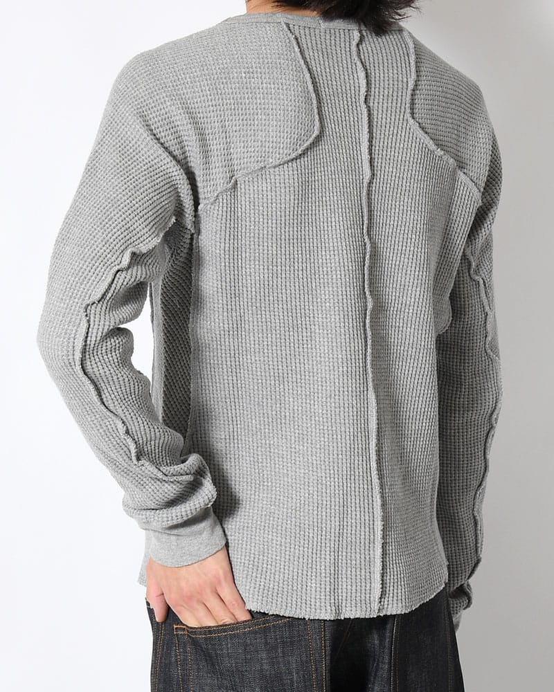 NVRFRGT  WAFFLE THERMAL LONG SLEEVE T-SHIRT -H.GREY- H.GREY 1