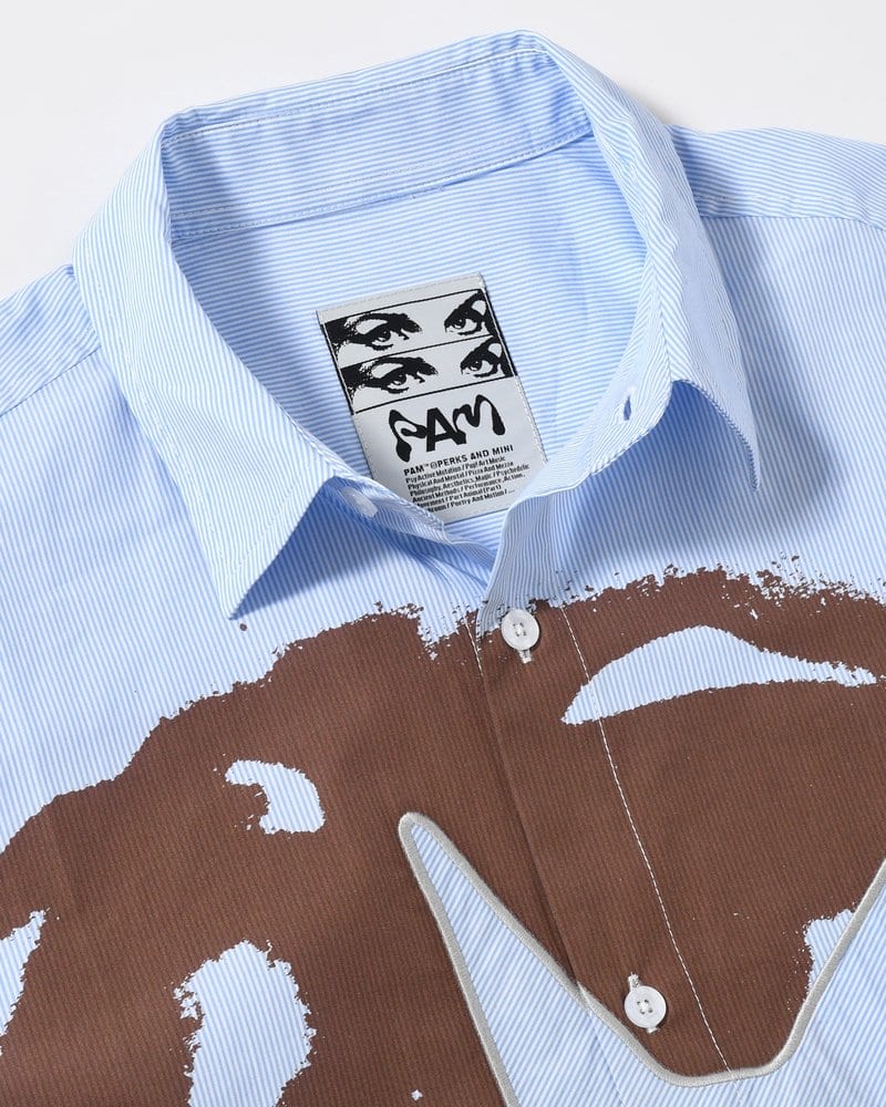 Perks And Mini  MECHANISM LS SHIRT -BLUE STRIPE- BLUE STRIPE M