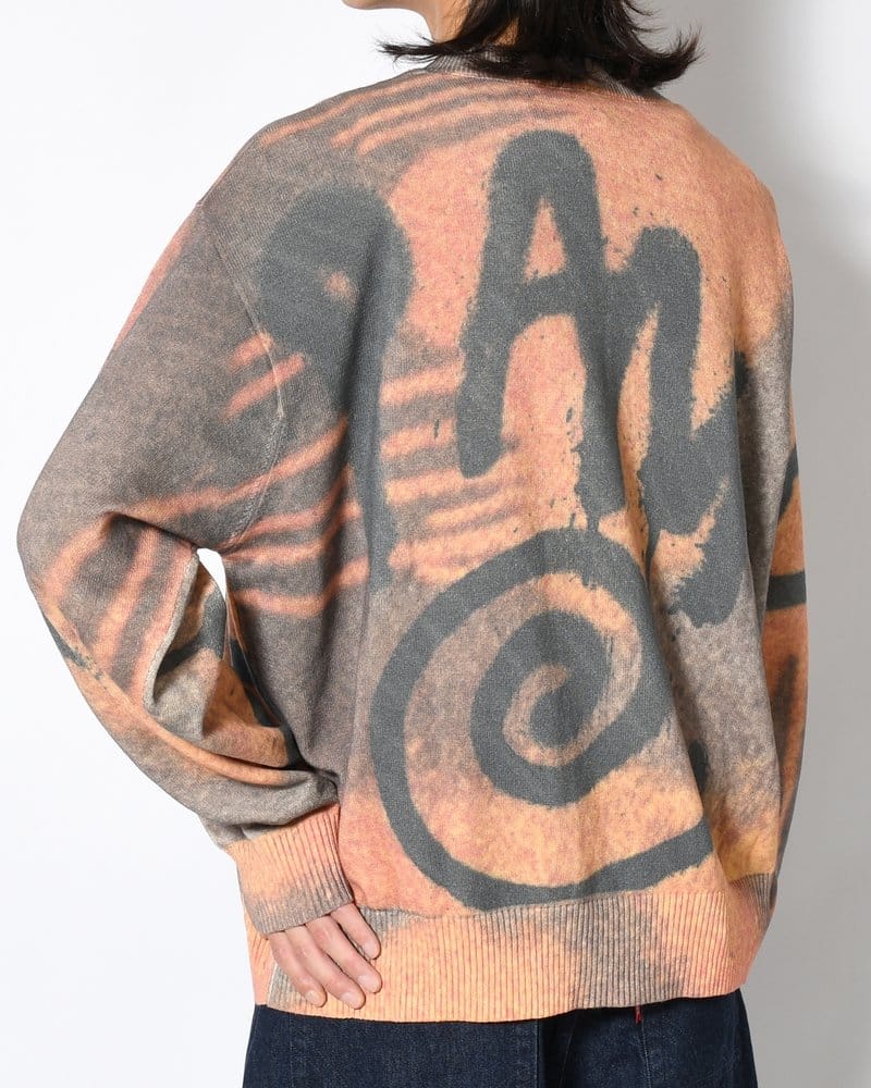 Perks And Mini  GETTING OVER PRINTED KNIT CREWNECK -MULTI- MULTI L