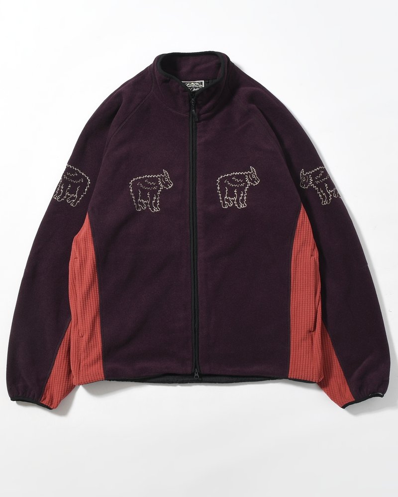 SOMEWHERE OUTSIDE HIKING COMPANY  MOUNTAIN GOAT POLARTEC FLEECE JACKET -D/PURPLE- D/PURPLE L
