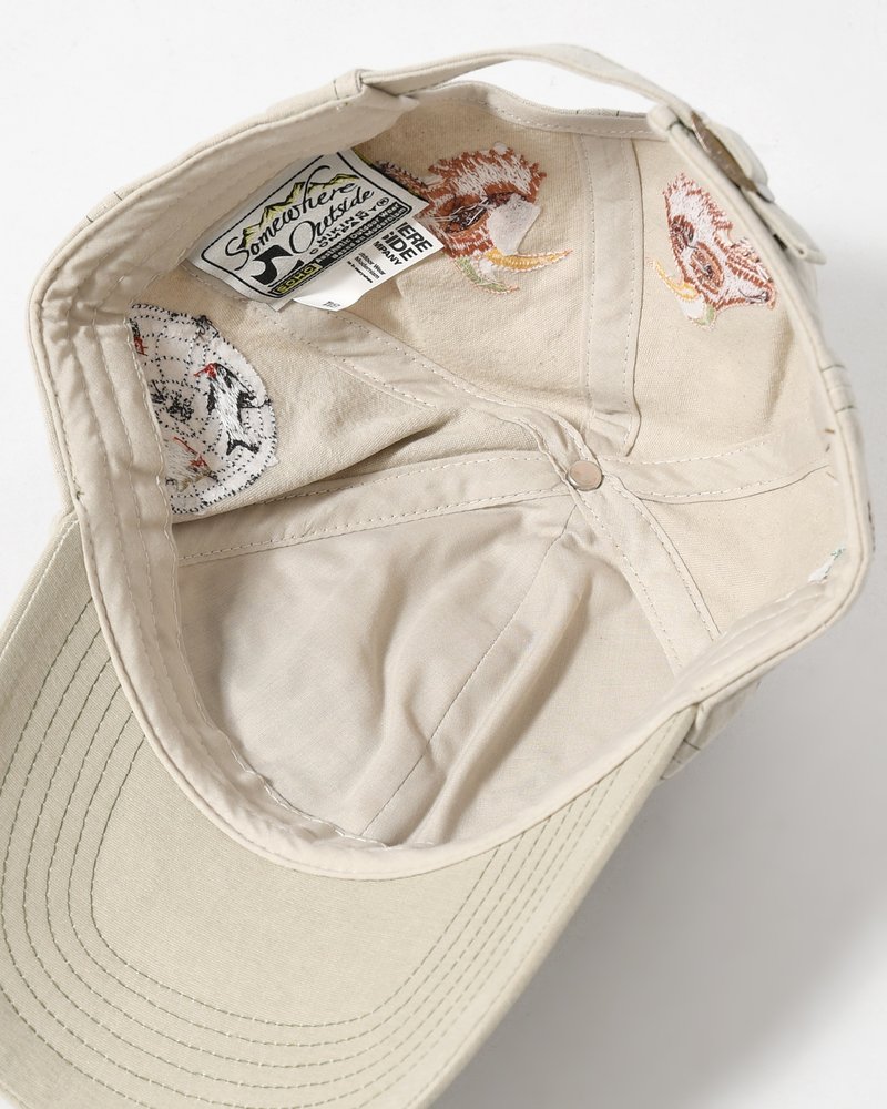 SOMEWHERE OUTSIDE HIKING COMPANY  SOHC EMBROIDERY CAP -IVORY- IVORY ONE SIZE