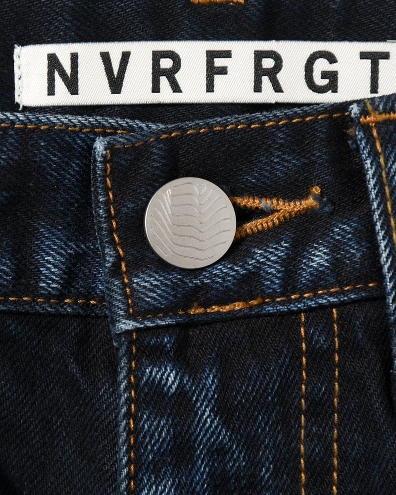 NVRFRGT  3D TWISTED WIDE LEG JEANS -DARK FADED INDIGO- DARK FADED INDIGO 1