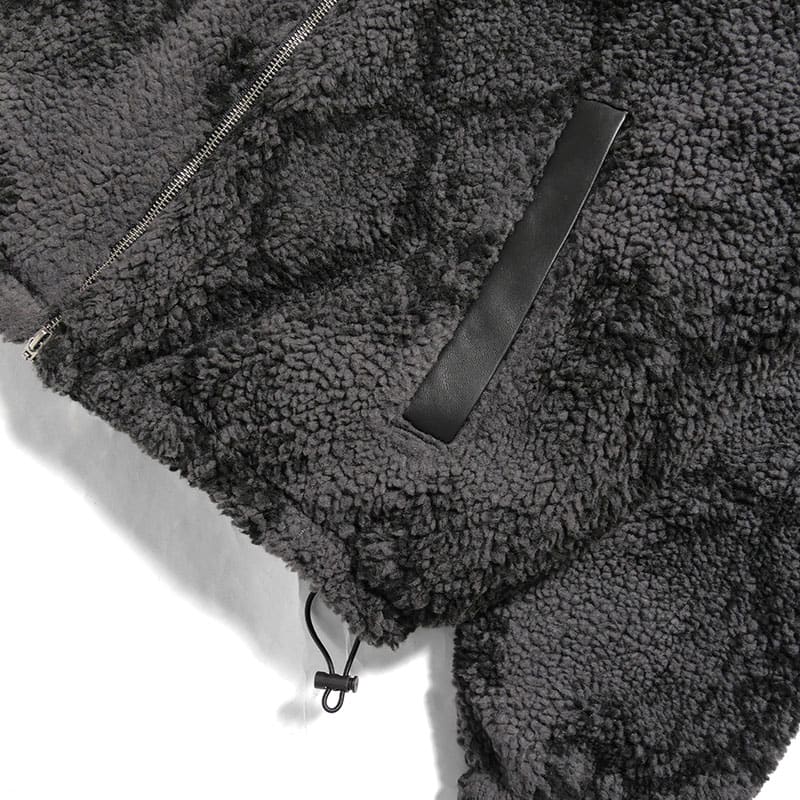 Pretense  Python Pattern Boa Jacket CHARCOAL M