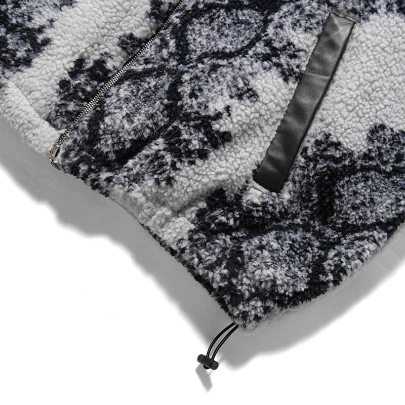 Pretense  Python Pattern Boa Jacket GREIGE M