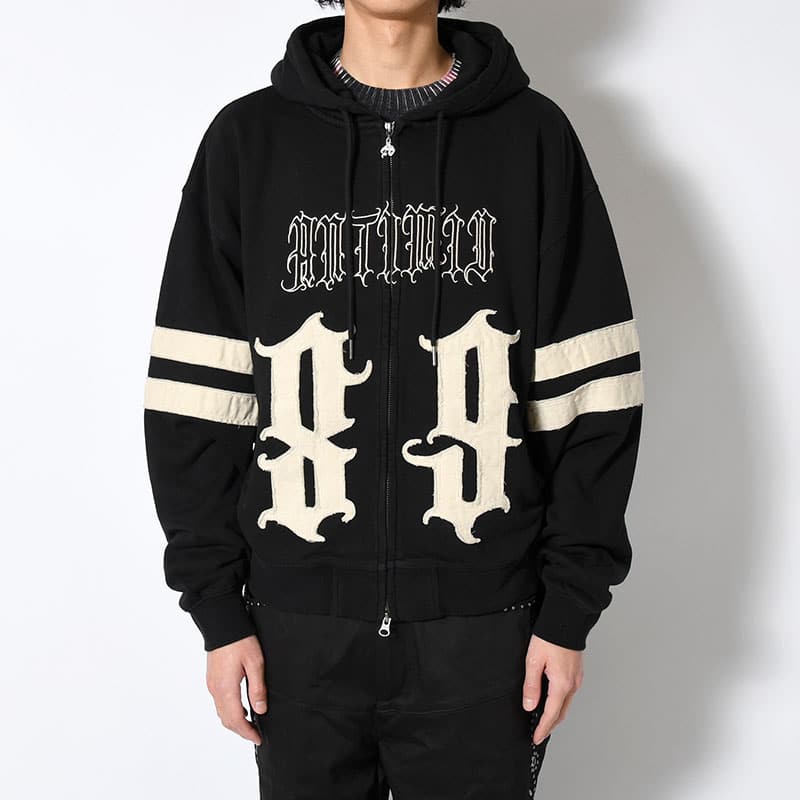 ANTIMID  89 ZIP HOODIE BLACK M
