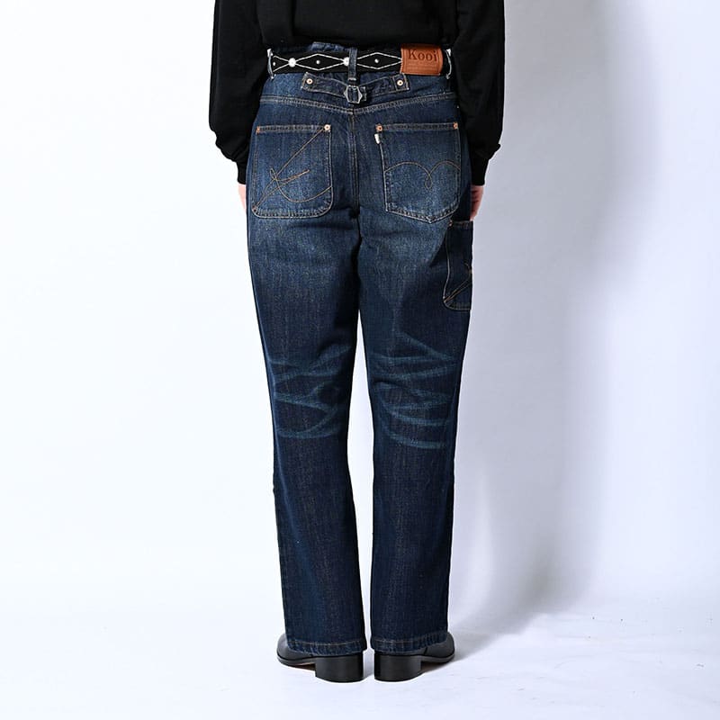 KOOI  IRREGULAR BOYS DENIM PANTS INDIGO 1
