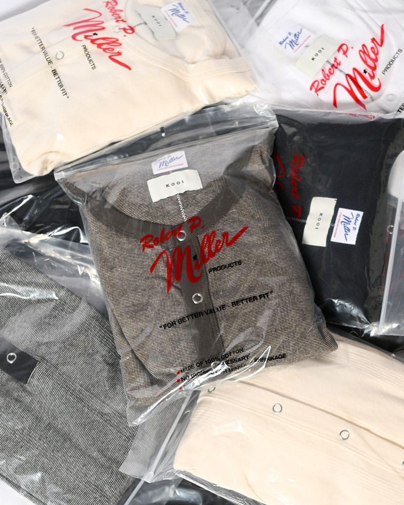 Robert P. Miller×KOOI  STITCH PANEL RIBBED CARDIGAN -IVORY- IVORY 1