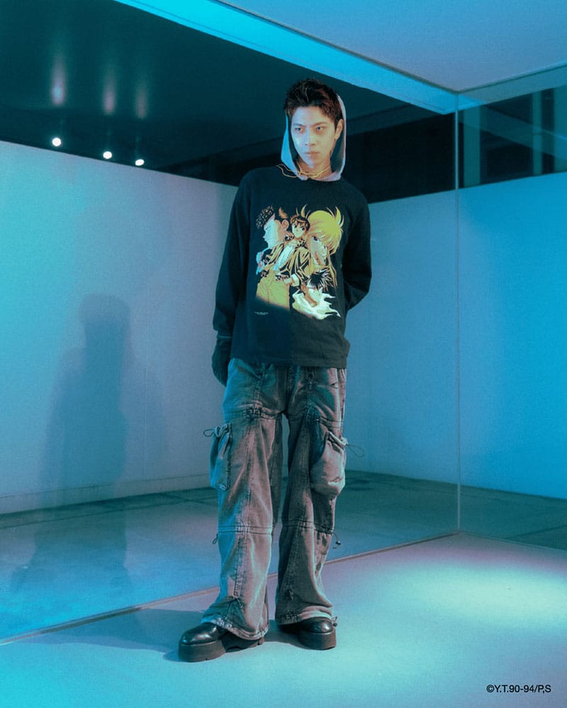 F-LAGSTUF-F×幽遊白書  "MULTI" LS TEE(x幽遊白書) -BLACK- BLACK M