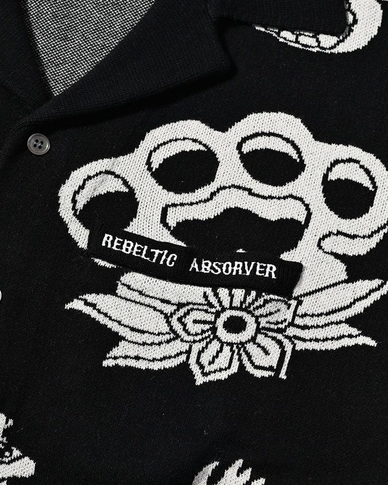 HIGH-GATE  OUTLAW KNIT SHIRT -BLACK- BLACK 1