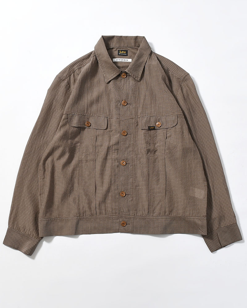 SEVEN BY SEVEN×Lee  SHEER COWBOY JACKET -Gingham Check Indian fabric- -GREIGE- GREIGE S