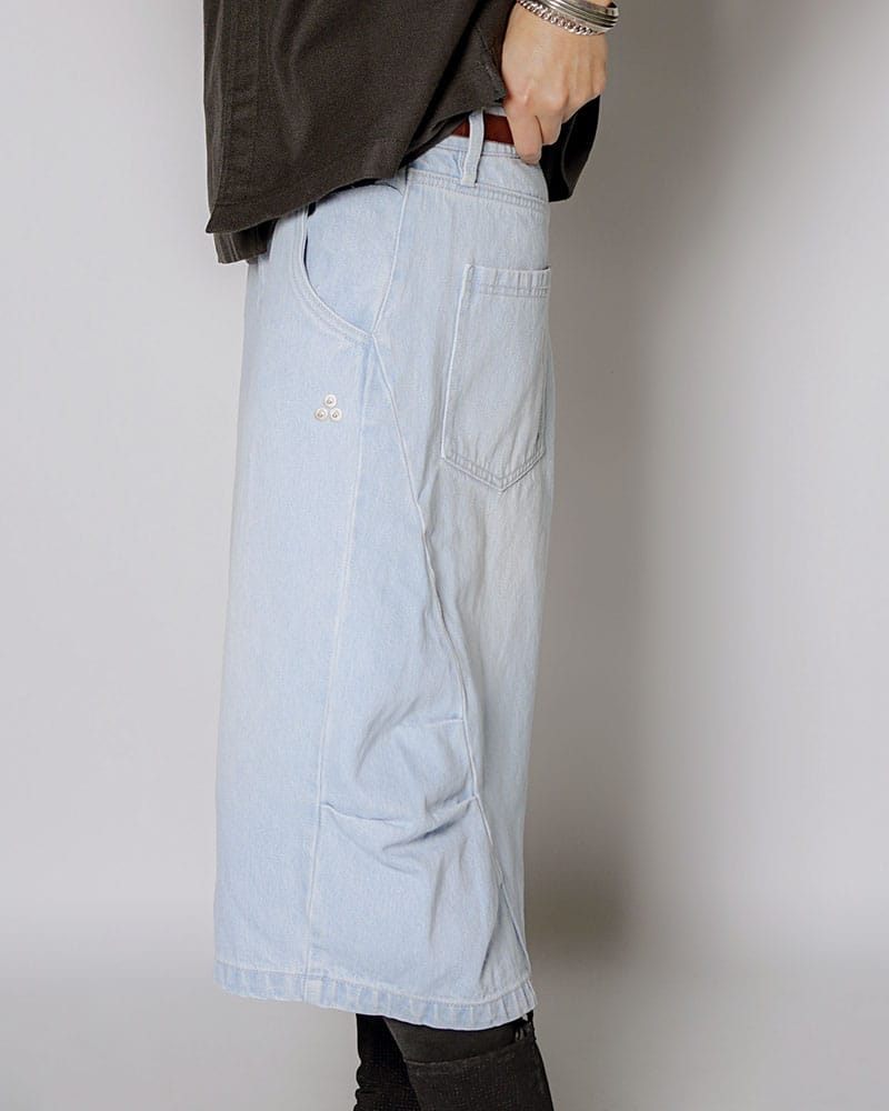 CONTE STRUT  3D DENIM HALF PANTS -L.INDIGO- L.INDIGO M