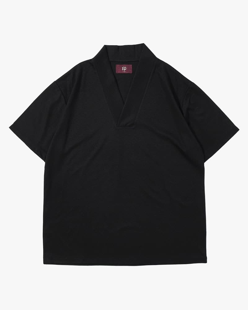 印  和 NECK S/S TEE -BLACK- BLACK M