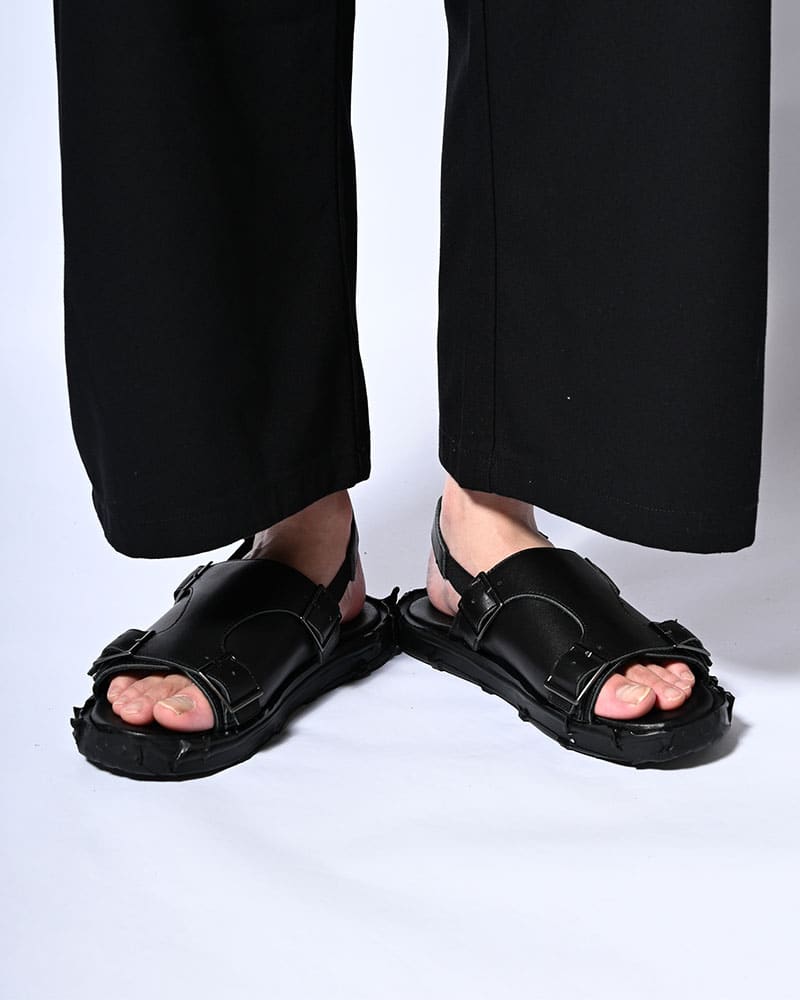 KOOI  X MONK LEATHER SANDAL -BLACK- BLACK 41