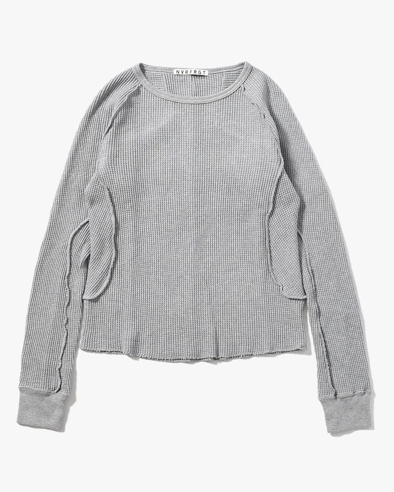NVRFRGT  WAFFLE THERMAL LONG SLEEVE T-SHIRT -H.GREY- H.GREY 1