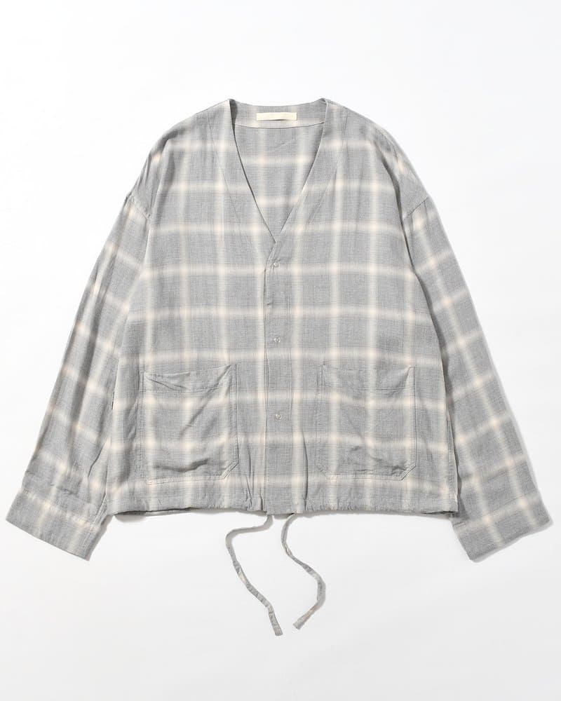 ANEI  F.E CARDIGAN PLAID -H.GREY PLAID- H.GREY PLAID 2