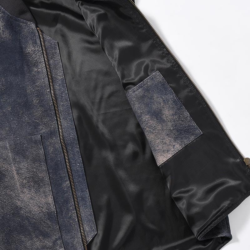 SEVEN BY SEVEN  LEATHER WORK VEST Goat suede Antique finish NAVY S