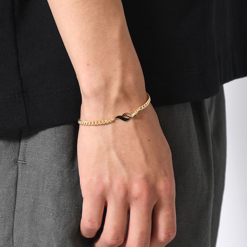 SHRINE  S CHAIN BRACELET 19.5cm -GOLD- GOLD ONE SIZE