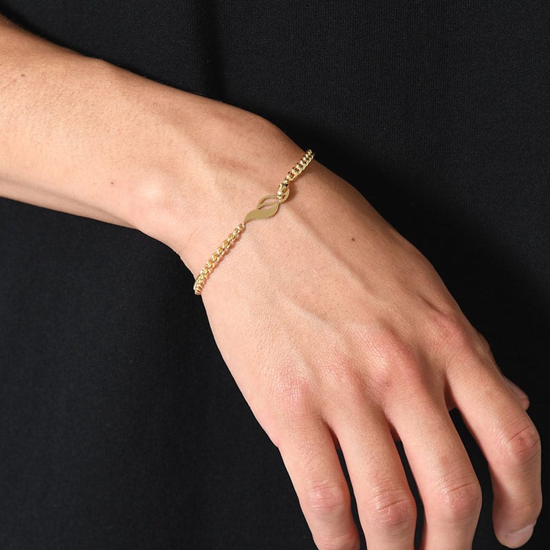 SHRINE  S CHAIN BRACELET 17.5cm -GOLD- GOLD ONE SIZE