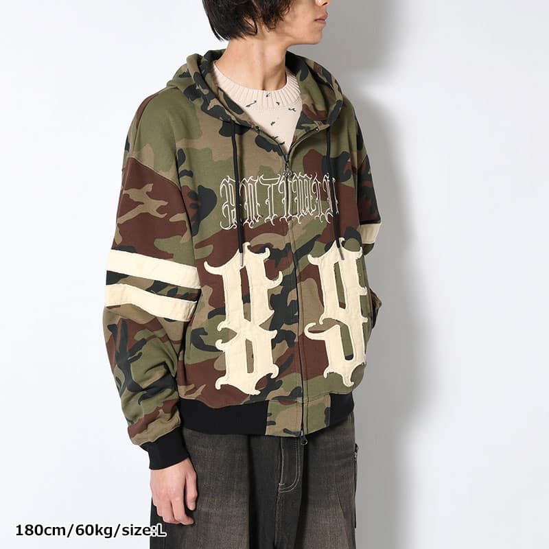 ANTIMID  89 ZIP HOODIE CAMO M