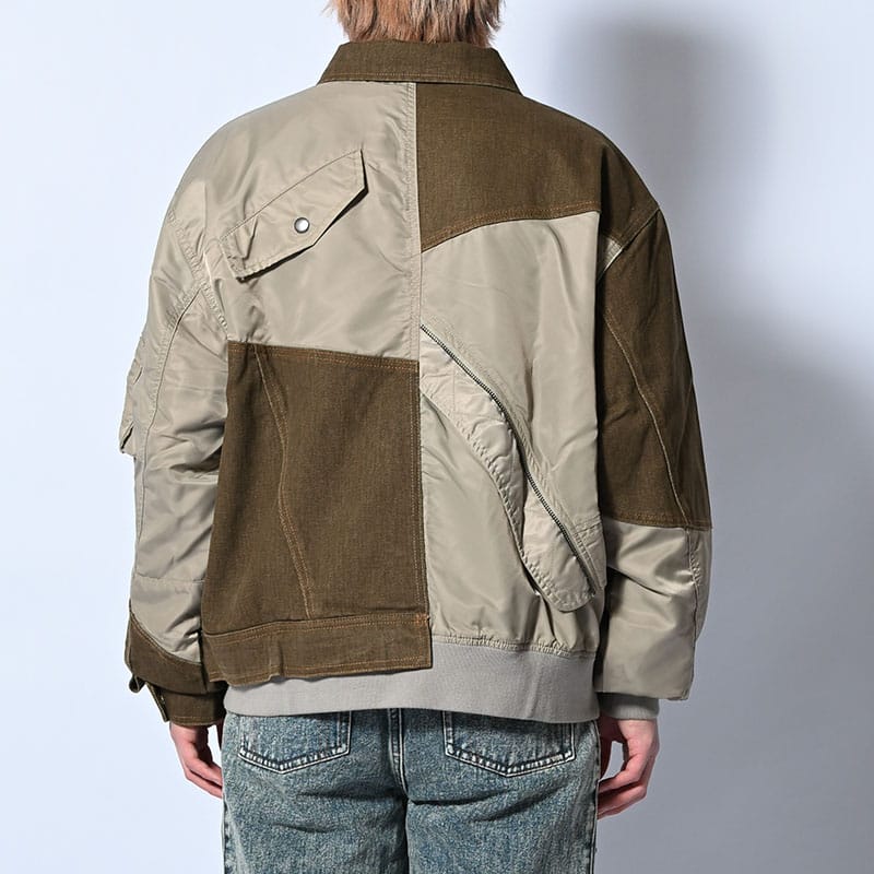 HIGH-GATE  REBUILD MA-1 TRUCKER JACKET KHAKI 1