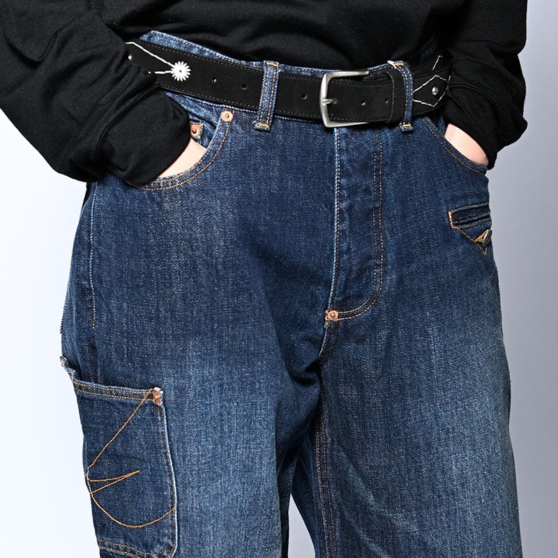 KOOI  IRREGULAR BOYS DENIM PANTS INDIGO 1