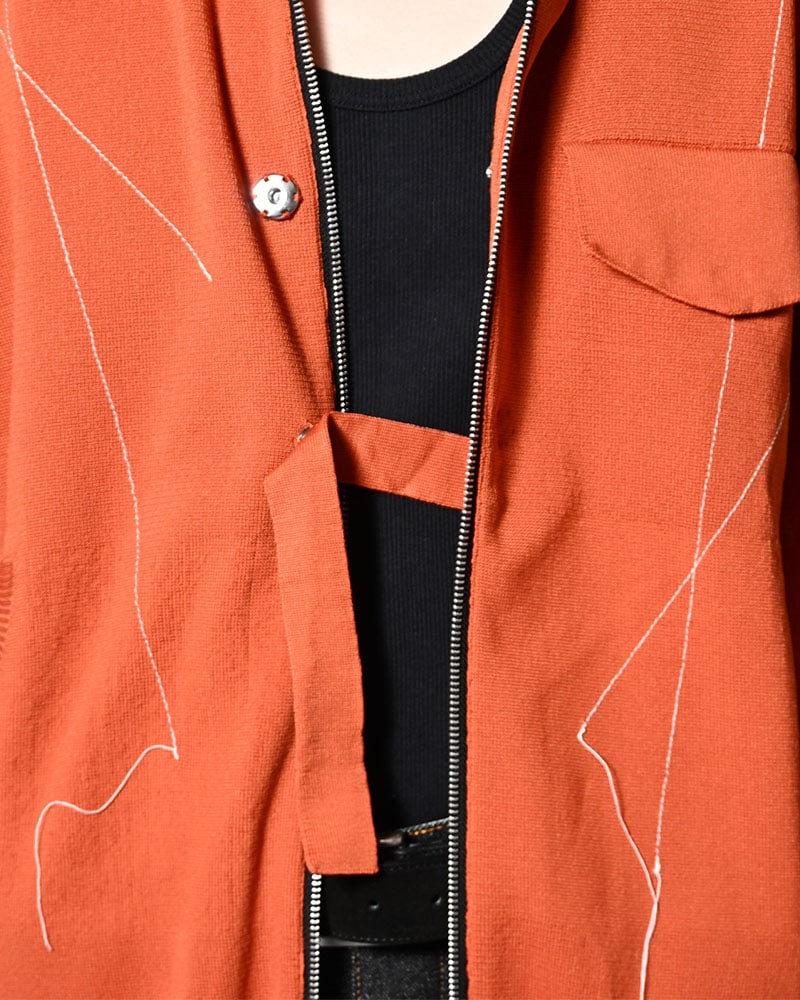 KOOI  STITCH KNIT BLOUSON ORANGE 1