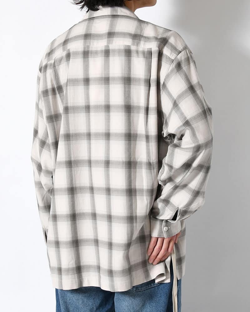 ANEI  IMI SHIRT PLAID -IVORY PLAID- IVORY PLAID 2
