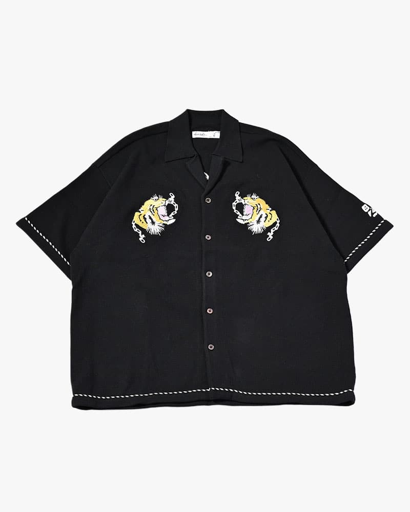 HIGH-GATE  SUKA KNIT SHIRT -BLACK- BLACK 1