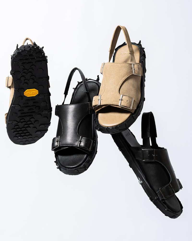 KOOI  X MONK LEATHER SANDAL -BLACK- BLACK 41